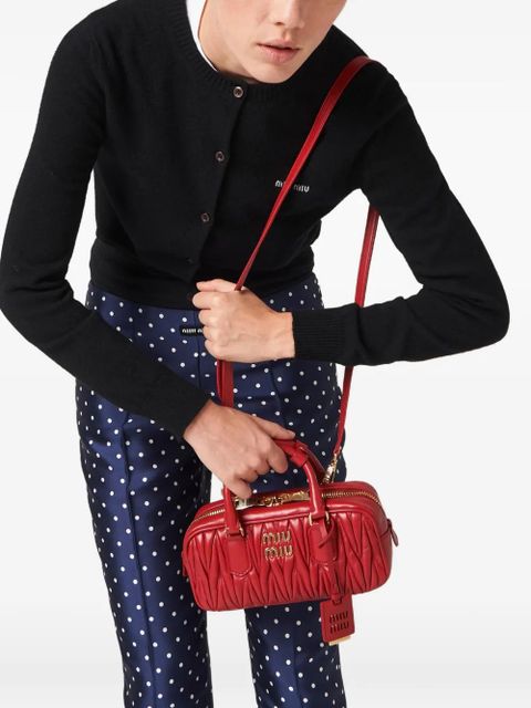 Miu Miu Arcadie matelassé nappa-leather bag - Red - zdjęcie produktu nr 2