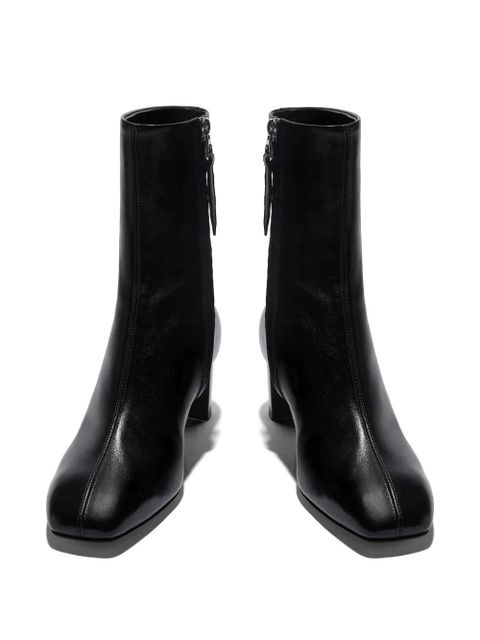 Aeyde Millie square-toe boots - Black
