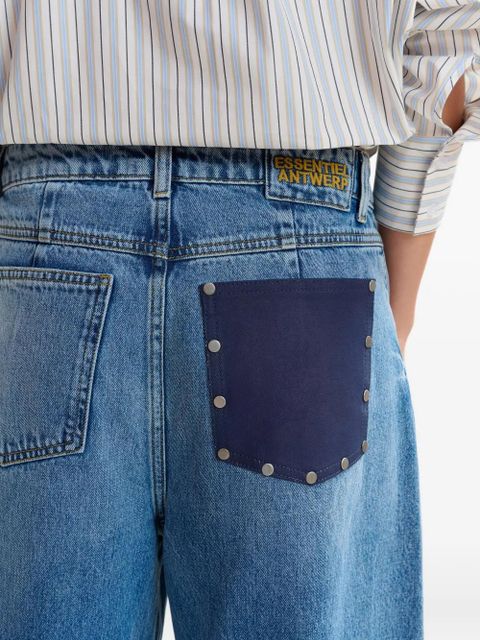 Essentiel Antwerp studded-pocket jeans - Blue