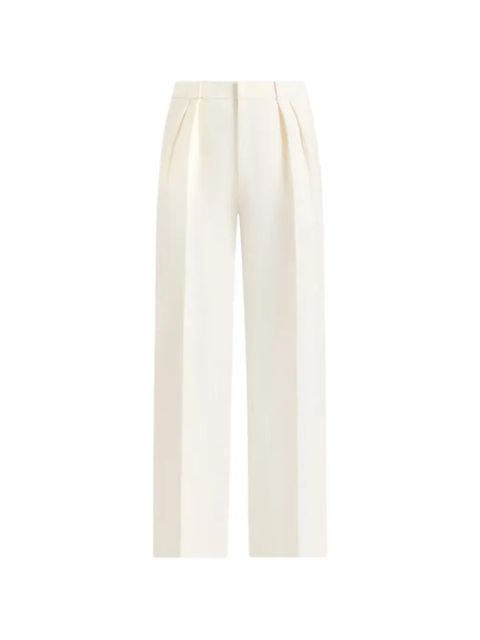 Manière De Voir Julie twin-pleated tailored trousers - White