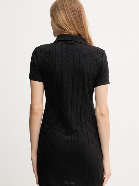 Calvin Klein Jeans sukienka bawełniana kolor czarny mini dopasowana LV044D208G