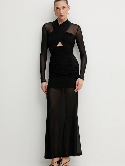 Bardot sukienka kolor czarny maxi dopasowana 59987DB - zdjęcie produktu nr 2