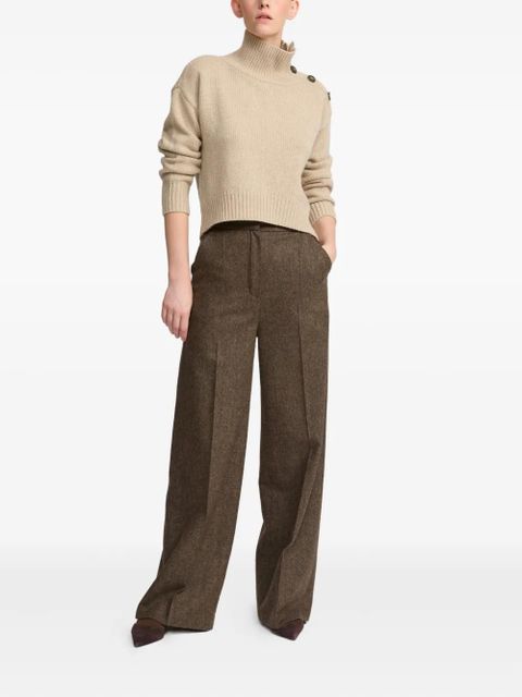 Yves Salomon high-neck buttoned sweater - Neutrals - zdjęcie produktu nr 2
