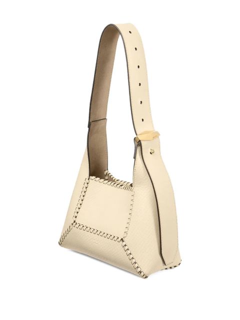 Jimmy Choo Diamond Hobo S leather shoulder bag - Neutrals