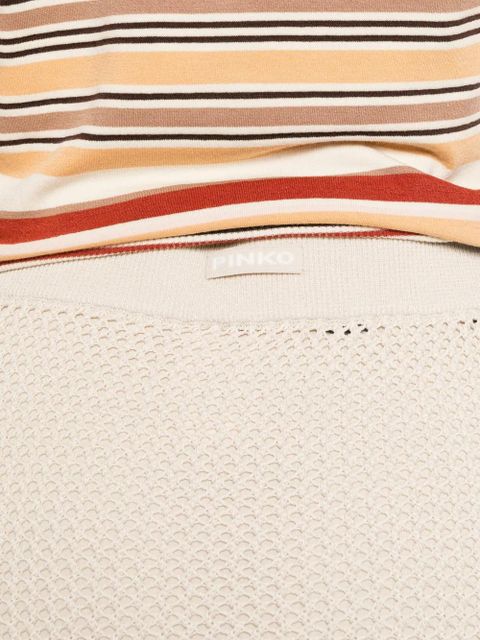 PINKO knitted striped skirt - Neutrals