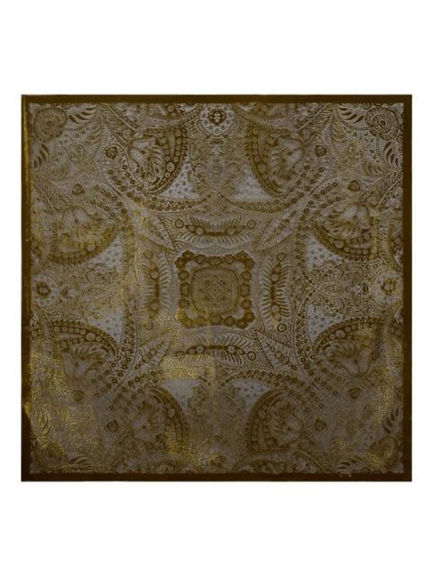 ETRO velvet-effect paisley shawl - Green - zdjęcie produktu nr 1