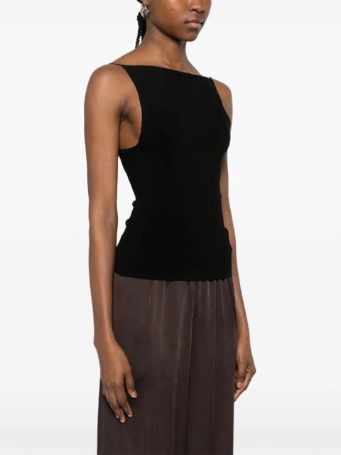 St. Agni square-neck tank top - Black