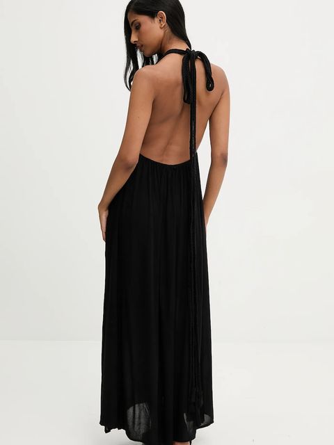 Answear.LAB sukienka kolor czarny maxi rozkloszowana - zdjęcie produktu nr 2