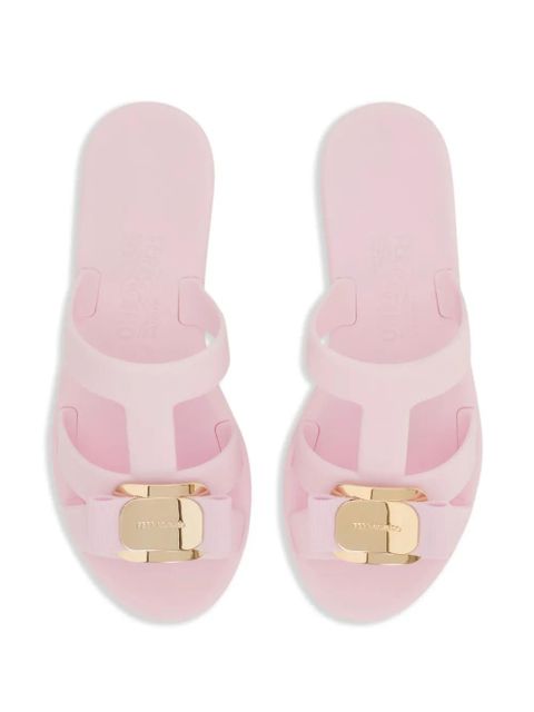 Ferragamo New Vara plate slides - Pink