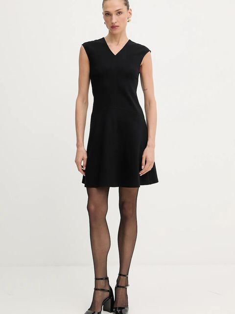 BOSS Orange sukienka kolor czarny mini rozkloszowana 50543845