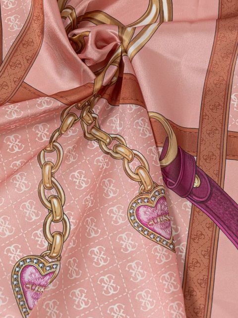 Guess chusta damska kolor różowy wzorzysta AW5301 SIL03