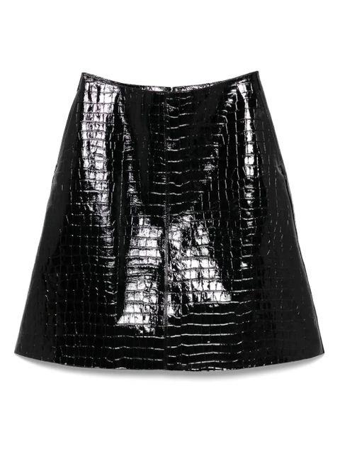 TOTEME crocodile-embossed skirt - Black - zdjęcie produktu nr 1