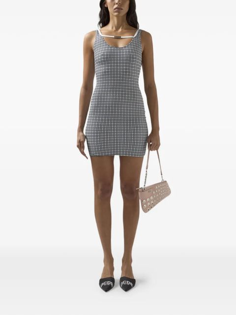 GCDS gingham-pattern mini dress - Grey - zdjęcie produktu nr 2