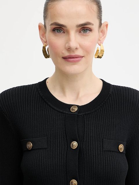 Guess kardigan EMMIE damski kolor czarny lekki W5YR09 Z0130