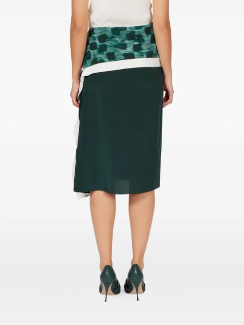 Ferragamo silk asymmetric skirt - Green - zdjęcie produktu nr 2