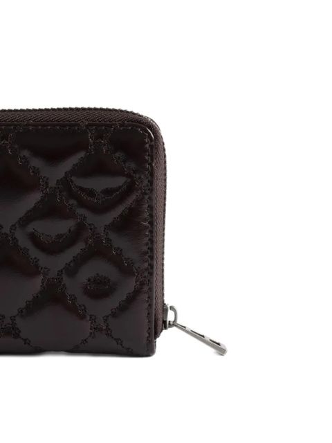 Zadig&Voltaire mini monogram quilted mini wallet - Brown