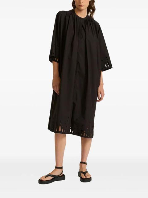Yves Salomon poplin midi dress - Black - zdjęcie produktu nr 2