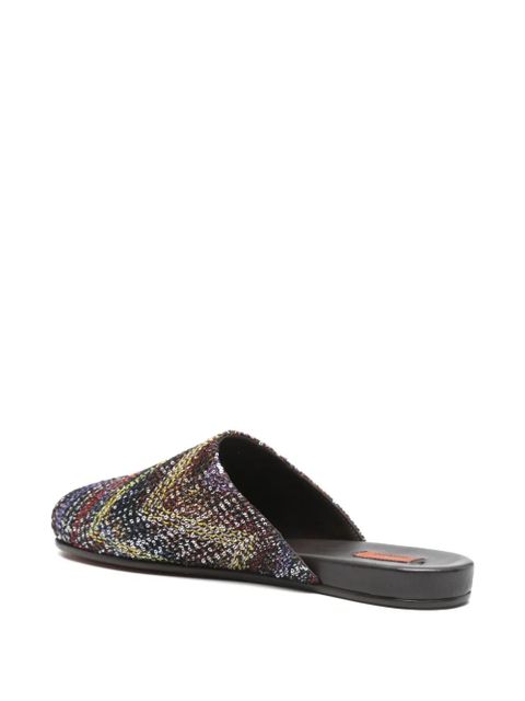 Missoni sequined flat mules - Black
