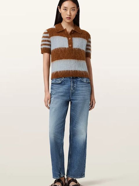 AllSaints sweter z dodatkiem wełny CLEM