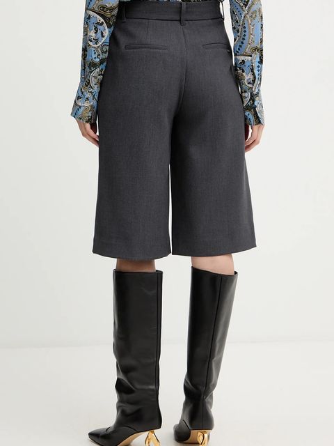 Guess szorty JOANDRA damskie kolor szary gładkie high waist W5BD63 W2402