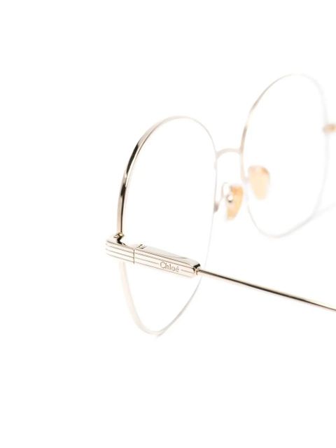 Chloé Eyewear round-frame glasses - Gold