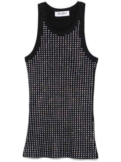 The Attico crystal-embellished tank top - Black - zdjęcie produktu nr 1