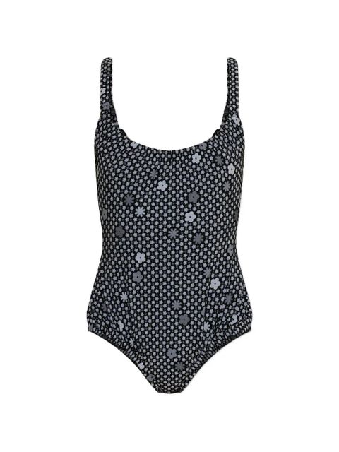 MM6 Maison Margiela floral-print swimsuit - Black - zdjęcie produktu nr 1
