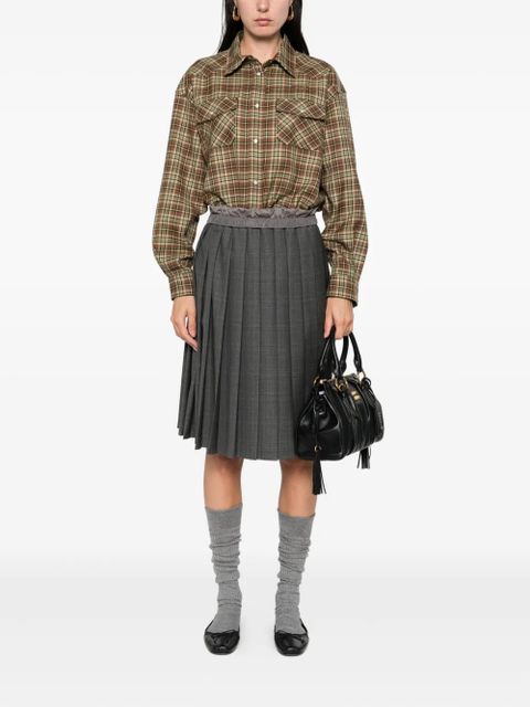 Miu Miu pleated mini skirt - Grey