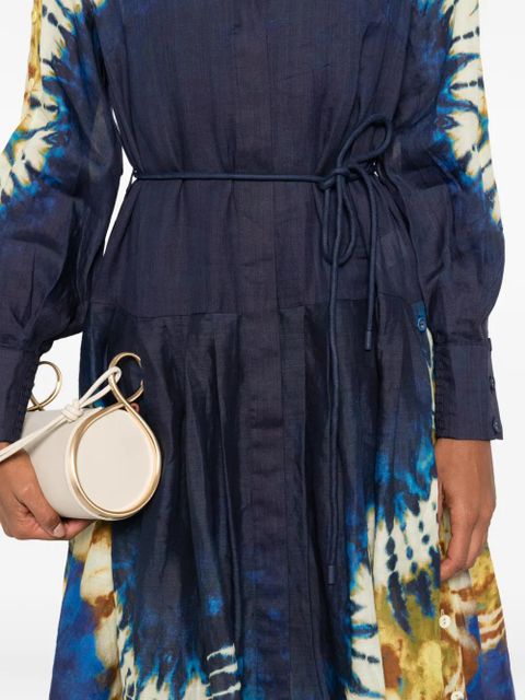 ALEMAIS tie-dye tie maxi dress - Blue