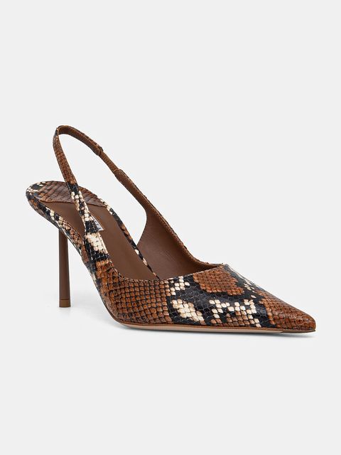 Le Silla szpilki skórzane Chanel Bella kolor brązowy 4233B080MBPPDUR723 - zdjęcie produktu nr 1