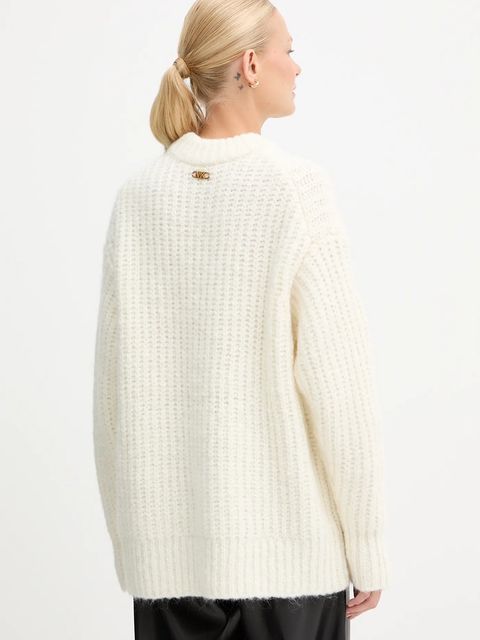 MICHAEL Michael Kors sweter z dodatkiem wełny damski kolor beżowy ciepły MF5619OJVC