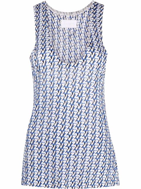 Zadig&Voltaire Lee monogram-print tank top - Blue - zdjęcie produktu nr 1