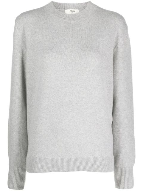 FENDI crew-neck wool-blend jumper - Grey - zdjęcie produktu nr 1