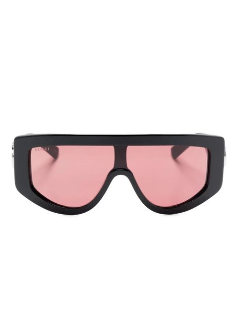 Gucci Eyewear Double G-plaque sunglasses - Black - zdjęcie produktu nr 1