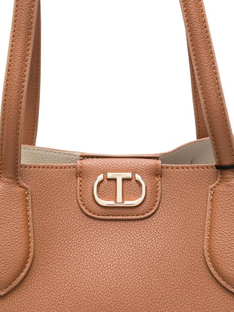 TWINSET Oval T logo tote bag - Brown
