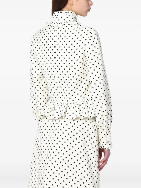 Valentino Garavani polka dot-print jacket - White