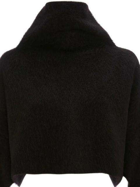 JW Anderson cut-out oversized cropped jumper - Black