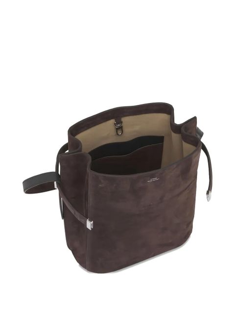 TOTEME suede-leather shoulder bag - Brown