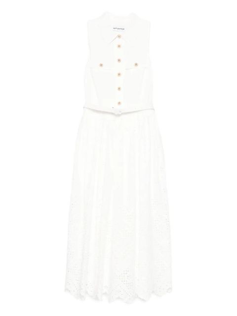 Self-Portrait embroidered belted dress - White - zdjęcie produktu nr 1