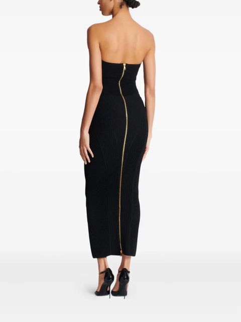 Balmain strapless midi dress - Black
