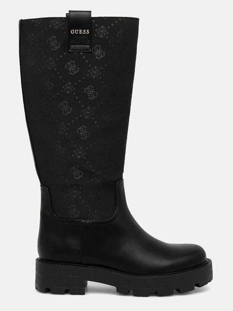 Guess kozaki YANNIS damskie kolor czarny na platformie FLFYNN FAL11 - zdjęcie produktu nr 2