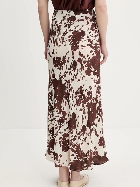 Answear.LAB spódnica kolor brązowy maxi prosta