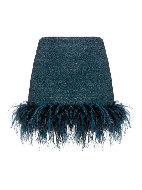 Oséree Lumière Plumage mini skirt - Blue - zdjęcie produktu nr 1