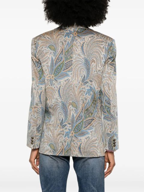 ETRO paisley-jacquard blazer - Blue
