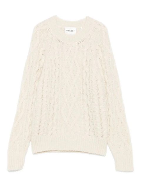 MARANT ÉTOILE cable-knit sweater - White