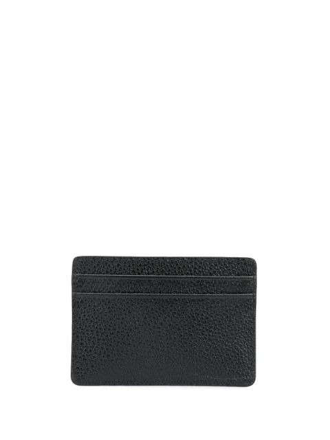 Michael Kors logo embossed grained leather cardholder - Black - zdjęcie produktu nr 2