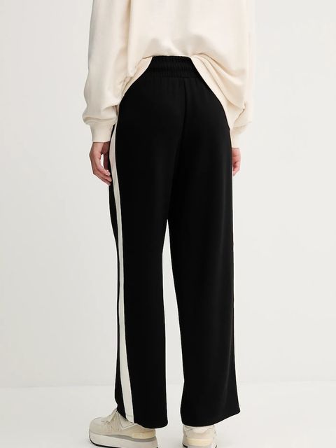 Dkny spodnie dresowe damskie kolor czarny wzorzyste DP5P3649