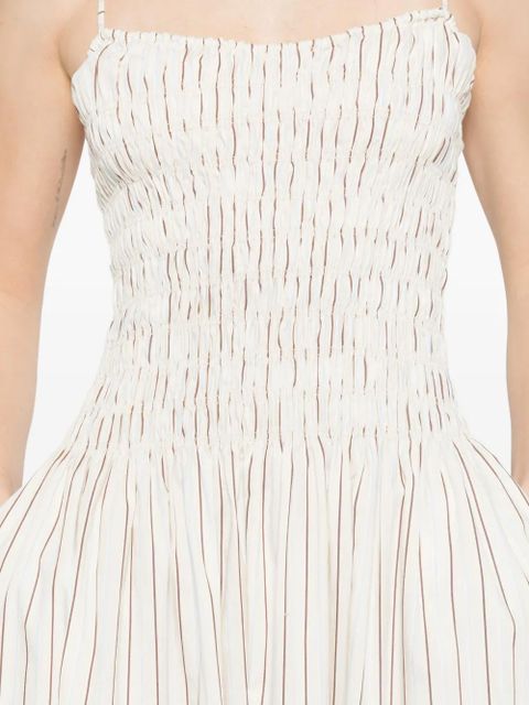 Faithfull the Brand Araceli striped shirred maxi dress - Neutrals