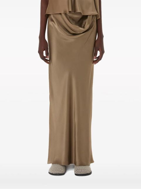 JW Anderson cowl-effect silk maxi skirt - Green - zdjęcie produktu nr 2