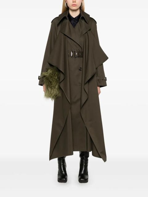 Alexander McQueen layered trench coat - Green